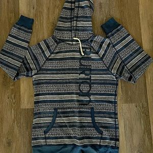 Burton blue stripped hoodie